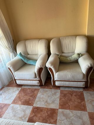 Sofá cama 3 plazas + 2 sofás 1 plaza