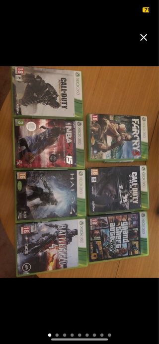 Xbox 360 Negra con 250 GB/Go con Mando y 7 juegos