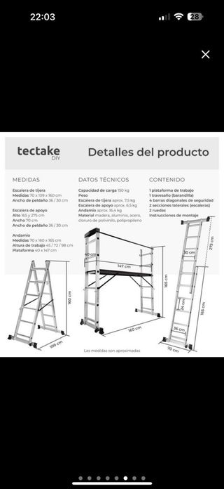 Andamio Escalera Plegable
