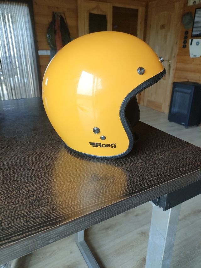 Casco Moto Roeg Jett Talla M Amarillo huevo