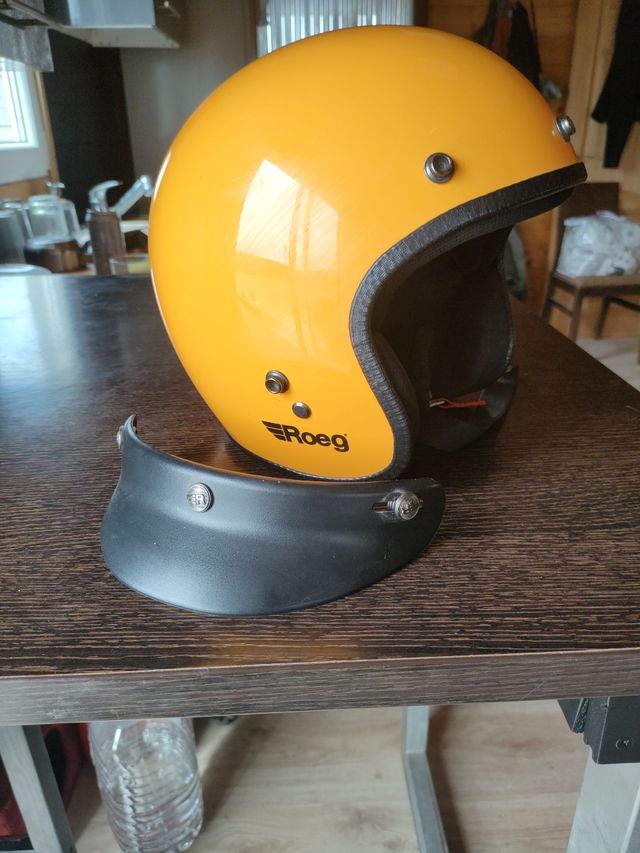 Casco Moto Roeg Jett Talla M Amarillo huevo