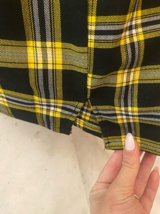 Vestido cuadros H&M amarillo y negro