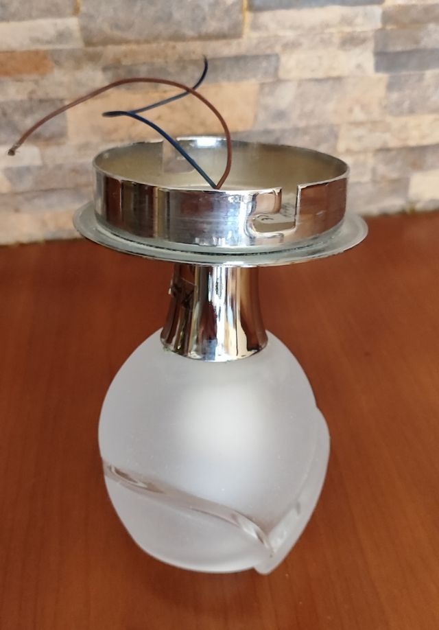 Lámpara de techo y aplique plateado