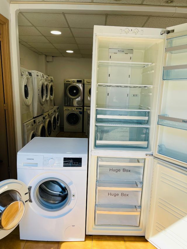 Lavadora Siemens y Frigorífico Haier 185×60