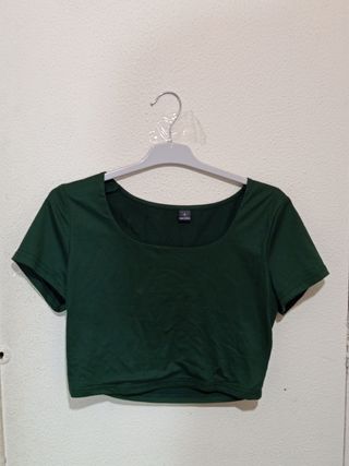 Camiseta verde corta talla S