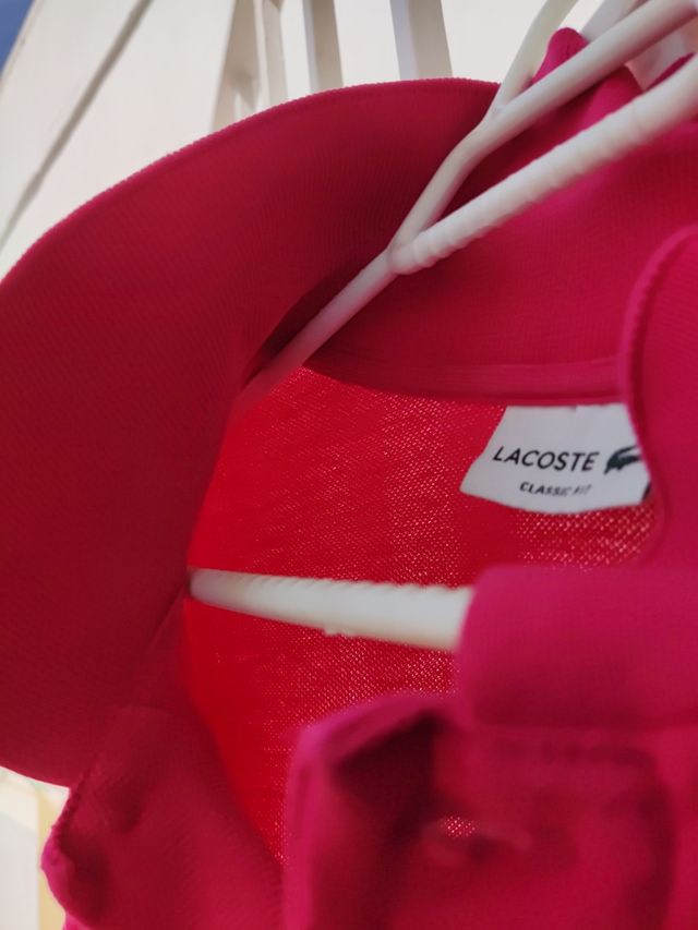 Polo Lacoste Fucsia Talla 5XL
