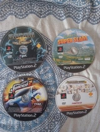 Lote 4 Videojuegos PS2: SOCOM, Shrek, Juiced 2, Sm