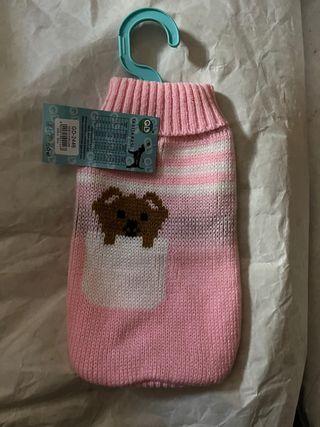 Cappottino per cani rosa e bianco