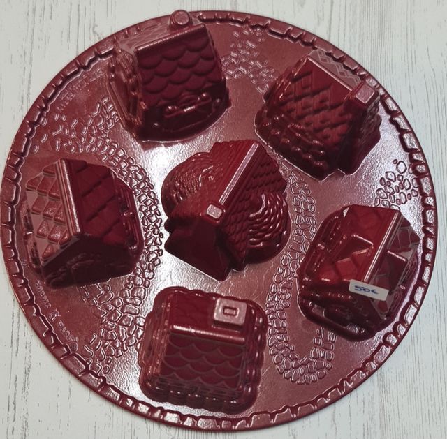 Molde para pasteles con diseño de casas