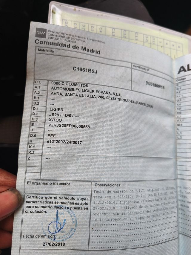 Coche sin carnet