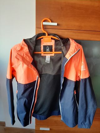 Parka niña Decathlon 12 13 años. Naranja/Azul
