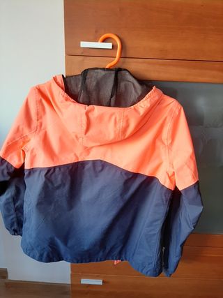 Parka niña Decathlon 12 13 años. Naranja/Azul
