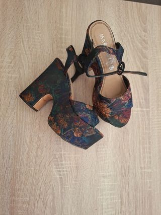 Sandalias Plataforma Estampadas Talla 38