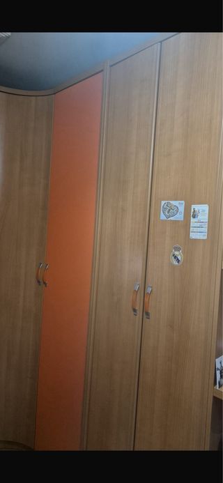 Mueble de dormitorio juvenil,camas,armario,estante