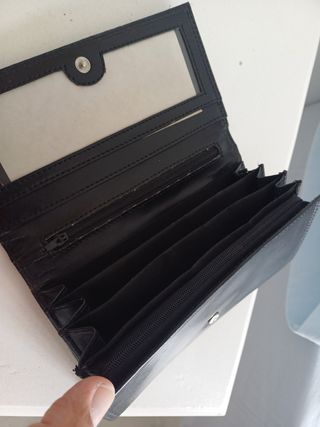 Cartera monedero mujer negro