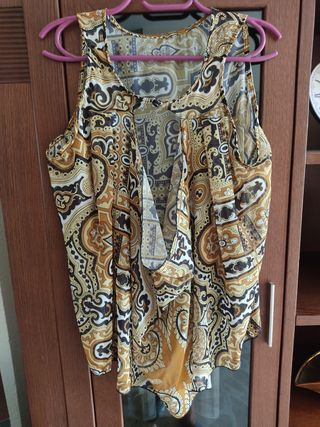 Blusa Diseño Italia Marrón Multicolor
