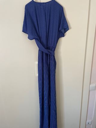 Mono largo plisado Zara Azul Polka Dots Talla XS
