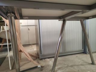 Mesa blanca despacho escritorio con ala IKEA (R70)