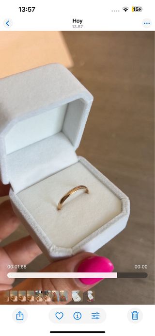 Alianza oro rosa 14k