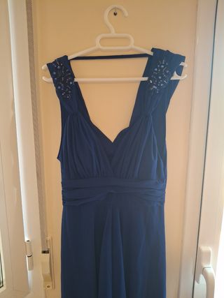 Vestido largo azul