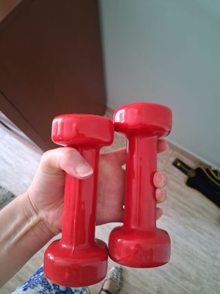 2 Mancuernas Rojas 1.5 kg