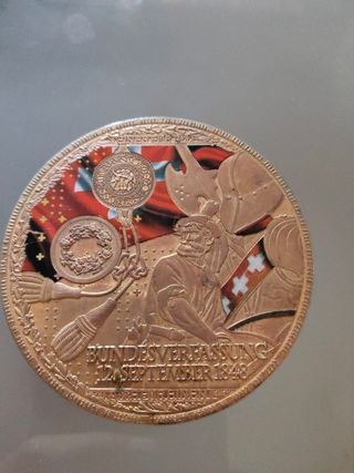 Medalla Suiza Bundesverfassung 1848