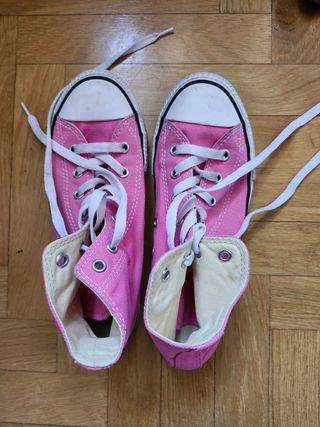Converse altas rosas talla 35