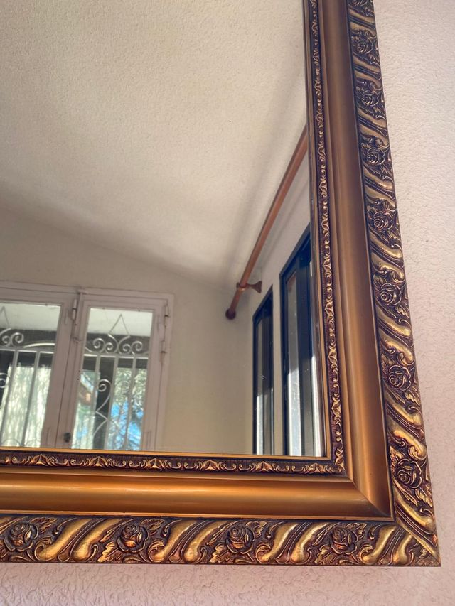 Espejo Grande Dorado Pared