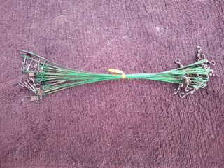 Latiguillos de pesca con giratorio, 20 unidades