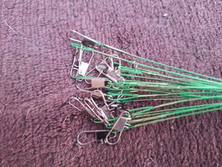 Latiguillos de pesca con giratorio, 20 unidades