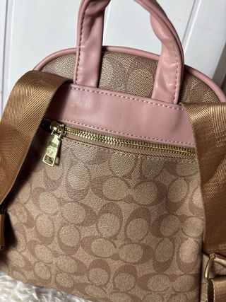 Mochila Coach Marrón y Rosa