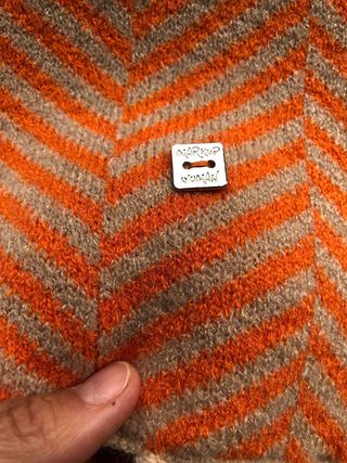 Bufanda Chevron Naranja y Beige