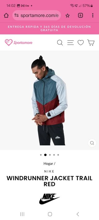 Chaqueta Nike Windrunner Trail Roja