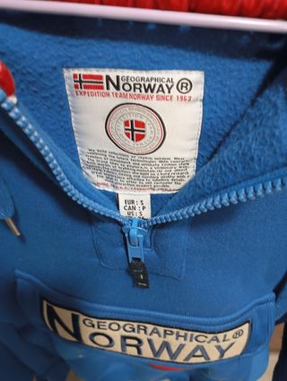 Sudadera Geographical Norway Talla S Azul