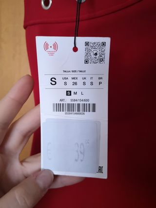 Abito Zara rosso con dettagli metallici
