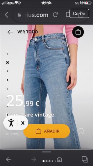 Vaqueros flare vintage Stradivarius . acampanados