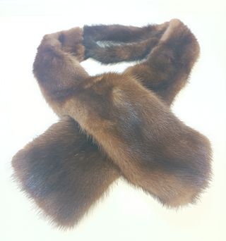 Cuellos de piel auténtica marrón