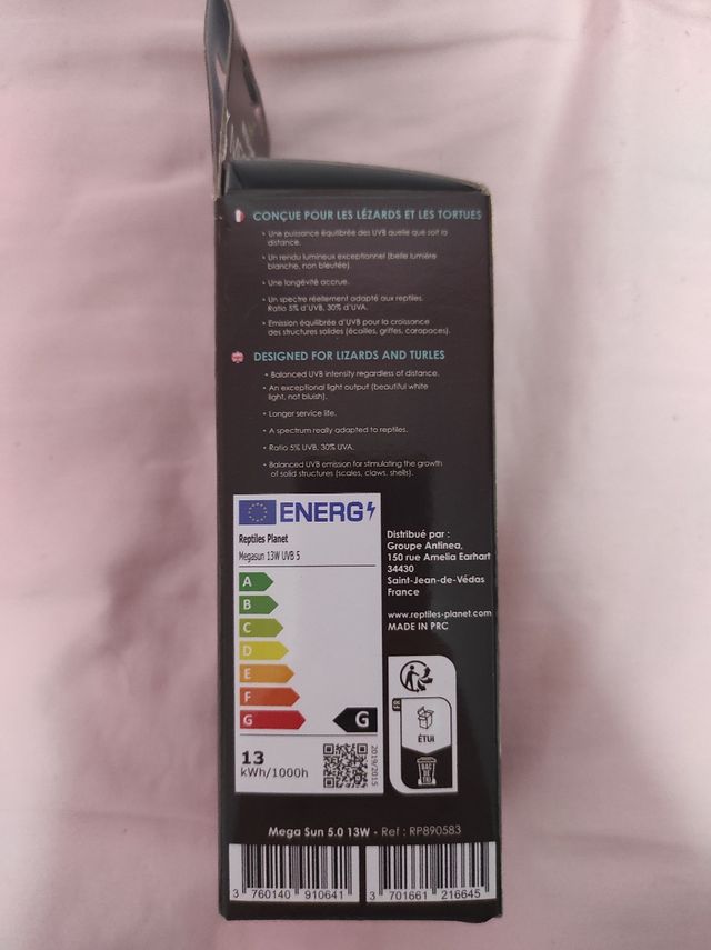 Bombilla UVB 5.0 Mega Sun Reptiles Planet