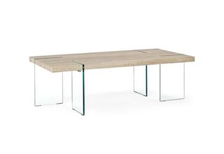 Mesa de comedor madera y cristal