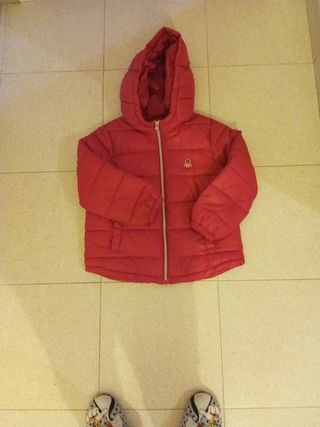 Chaqueta Benetton Roja Niña talla _6-7