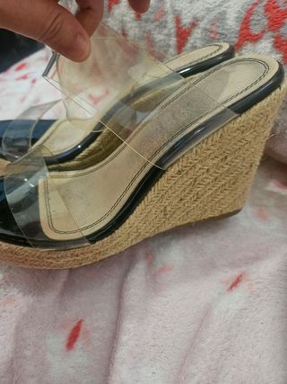 Zapatos de esparto transparentes