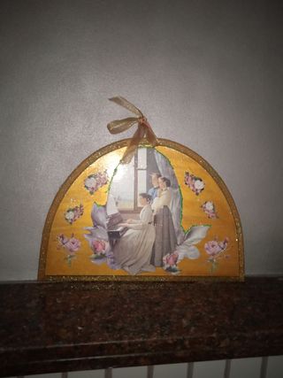 Quadro decoupage decorato con fiori