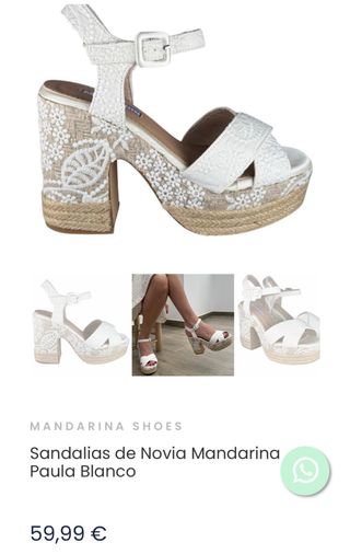 Sandalias Novia Boho,Talla 37, usadas 3 horas.