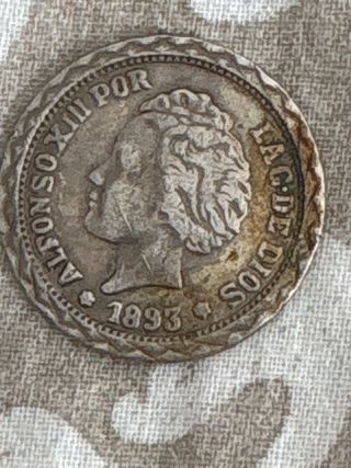 Moneda 5 Pesetas Alfonso XIII 1893