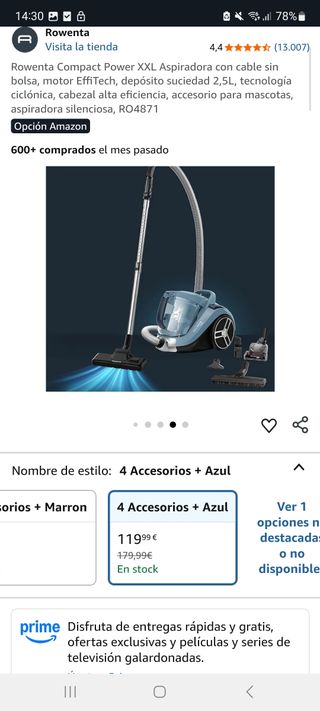 Aspiradora Rowenta Compact Power XXL