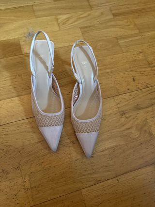Tacones Zara Beige/Rosa Talla 39