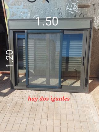 Ventana aluminio corredera con mosquitera