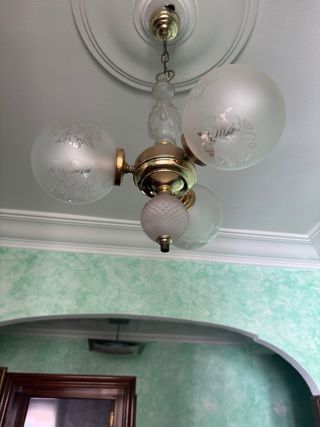 Lote Muebles Vintage: Sofá + Lámpara