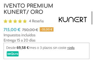 Carro bebé Kunert Ivento 2 en 1