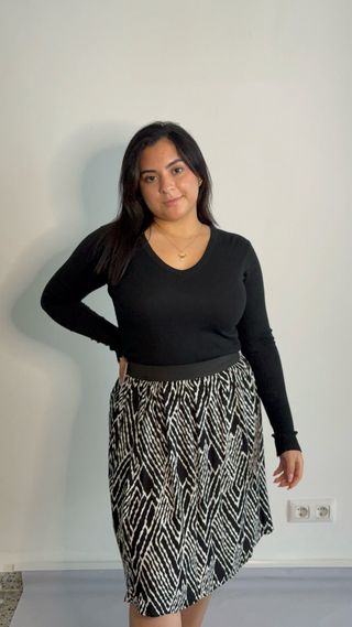 Conjunto Ropa Mujer Negro y Estampado
